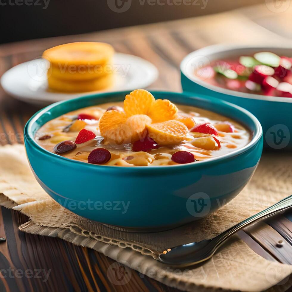 Healthy breakfast on the table, pro photo