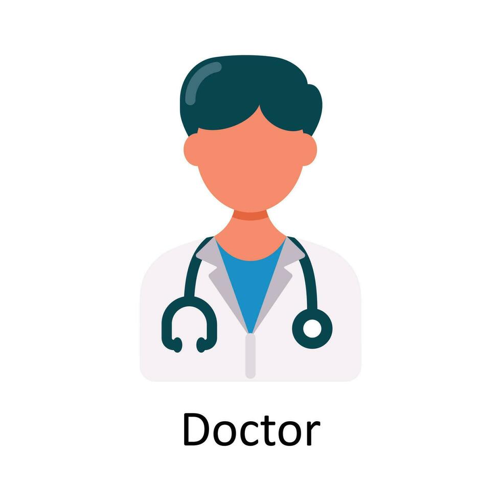 Doctor vector Flat Icon Design illustration. Medical and Healthcare Symbol on White background EPS 10 File