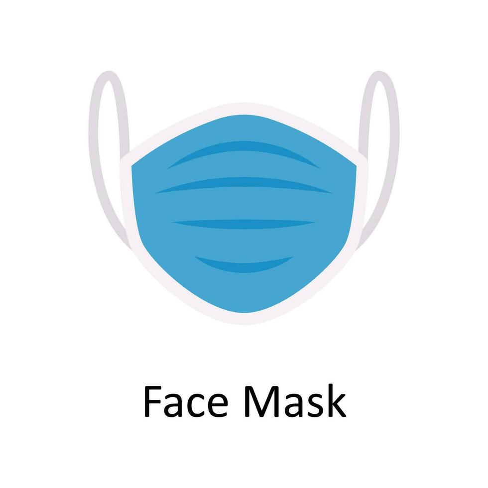 Face Mask vector Flat Icon Design illustration. Medical and Healthcare Symbol on White background EPS 10 File