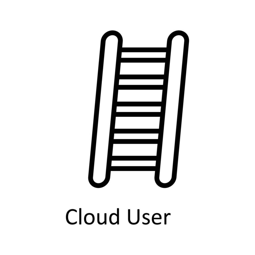 Ladder  vector   outline Icon Design illustration. Work in progress Symbol on White background EPS 10 File