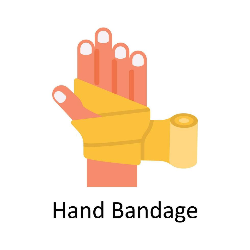 Hand Bandage vector Flat Icon Design illustration. Medical and Healthcare Symbol on White background EPS 10 File