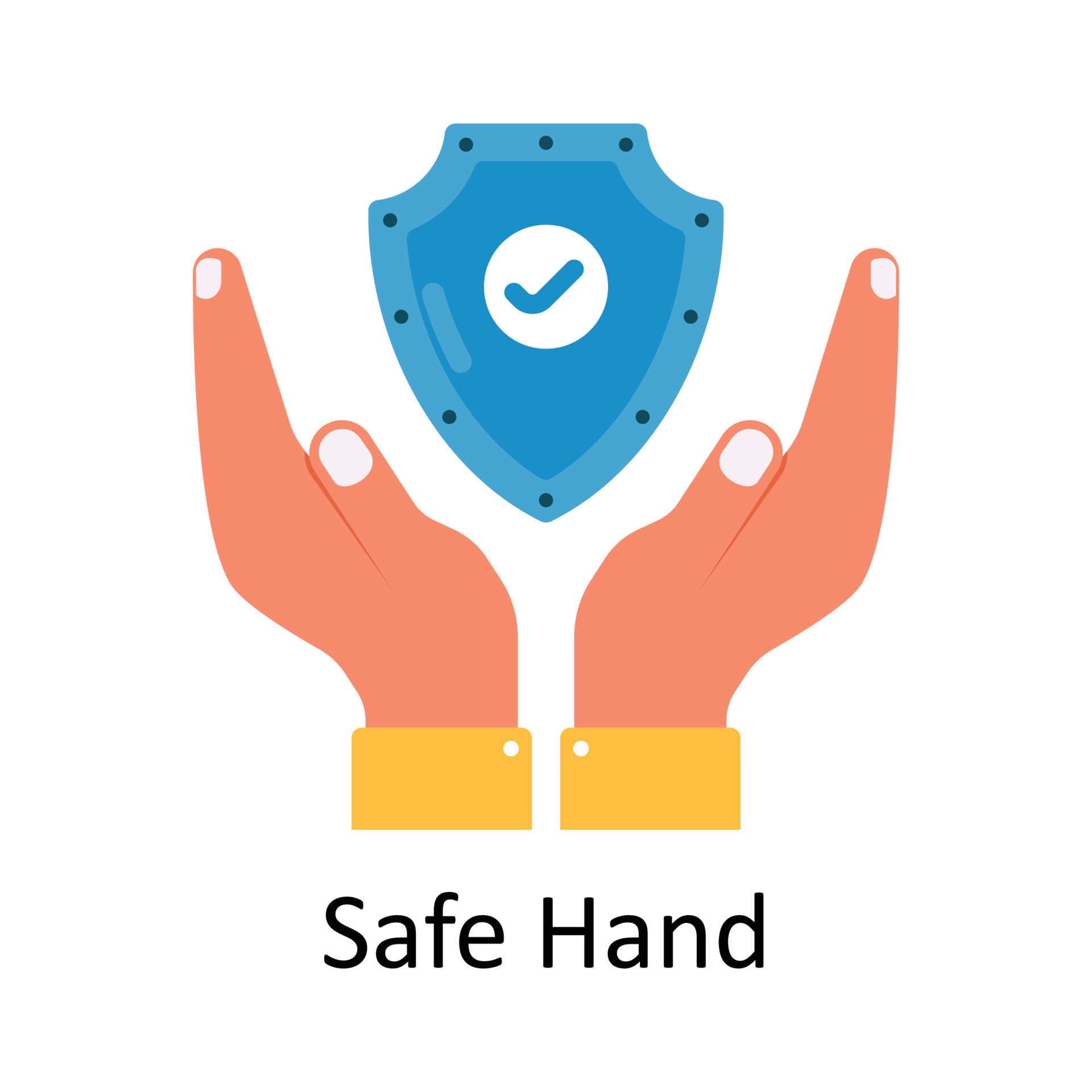 Safe Hand vector Flat Icon Design illustration. Medical and Healthcare
