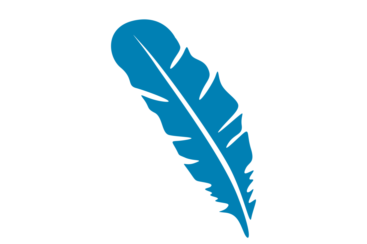 Blue Bird Feathers Ornament With Transparent Background png