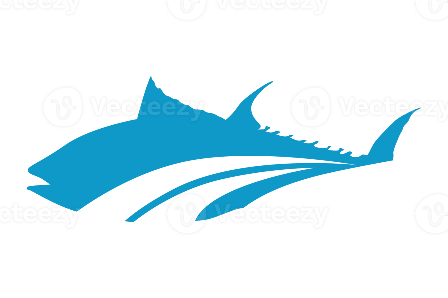 Tuna Silhouette Fish Logo Icon With Transparent Background png