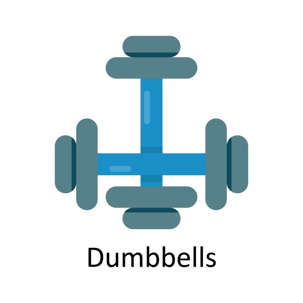Dumbbells vector Flat Icon Design illustration. Medical and Healthcare Symbol on White background EPS 10 File