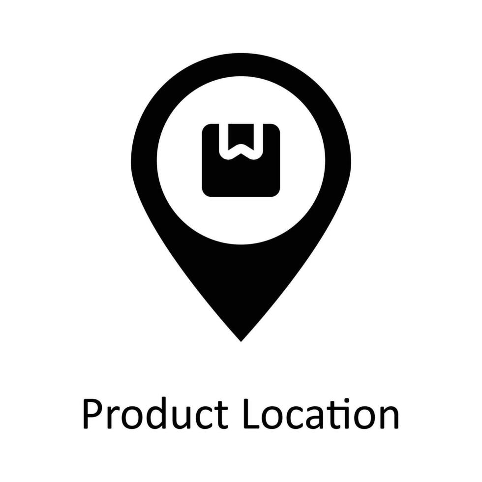 Product Location vector    solid Icon Design illustration. Location and Map Symbol on White background EPS 10 File