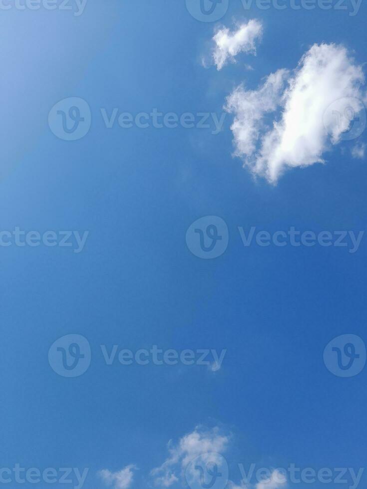 The white clouds on the blue sky are perfect for the background.  Skyscape on Lombok Island, Indonesia photo