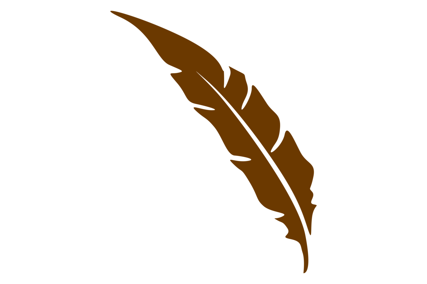 Brown Bird Feathers Ornament With Transparent Background png