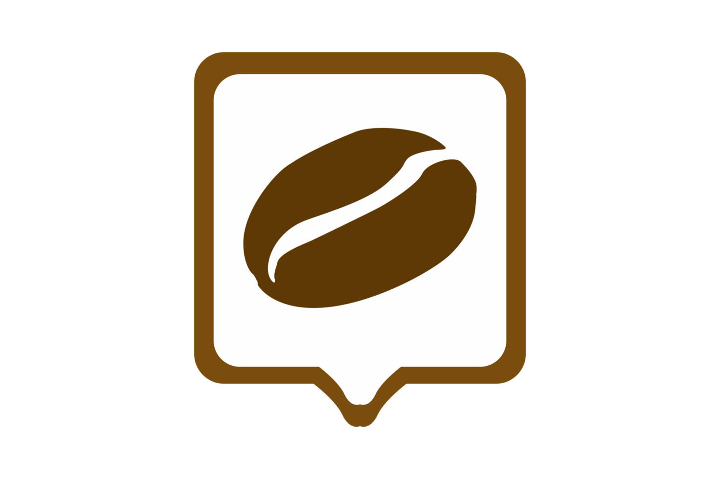 Coffee Bean Logo On Transparent Background png