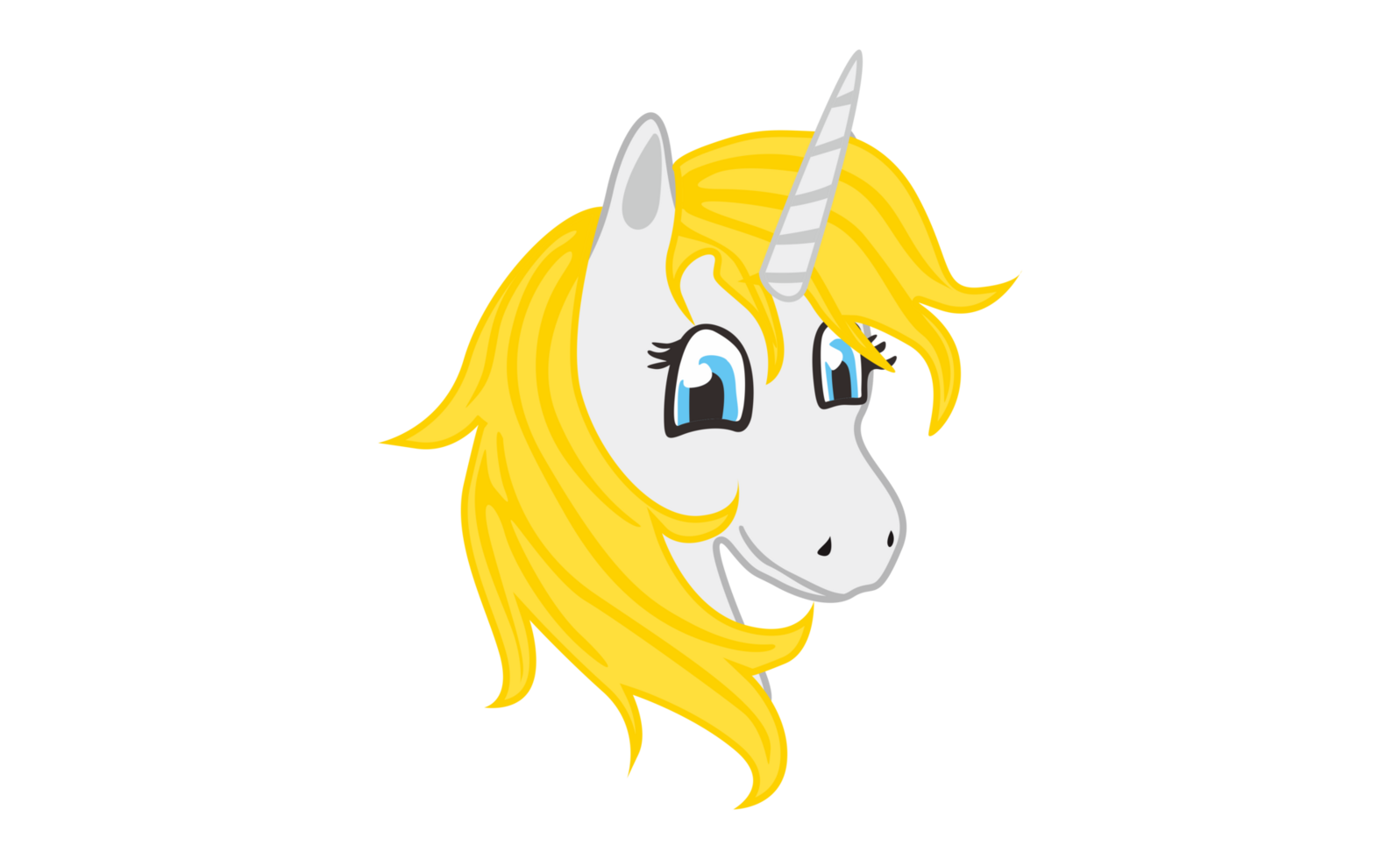 Cartoon Unicorn Head On Transparent Background png