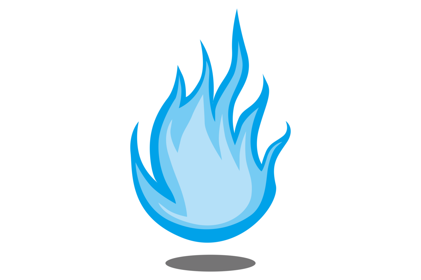 Floating Blue Fire Ball With Transparent Background png