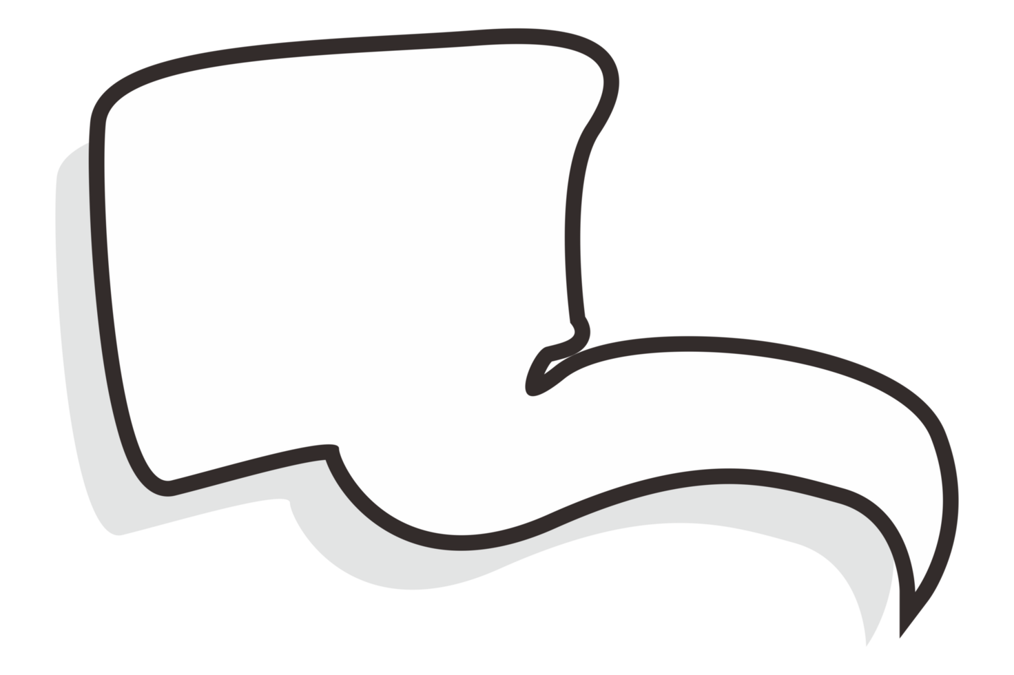 White chat balloon With Transparent Background png
