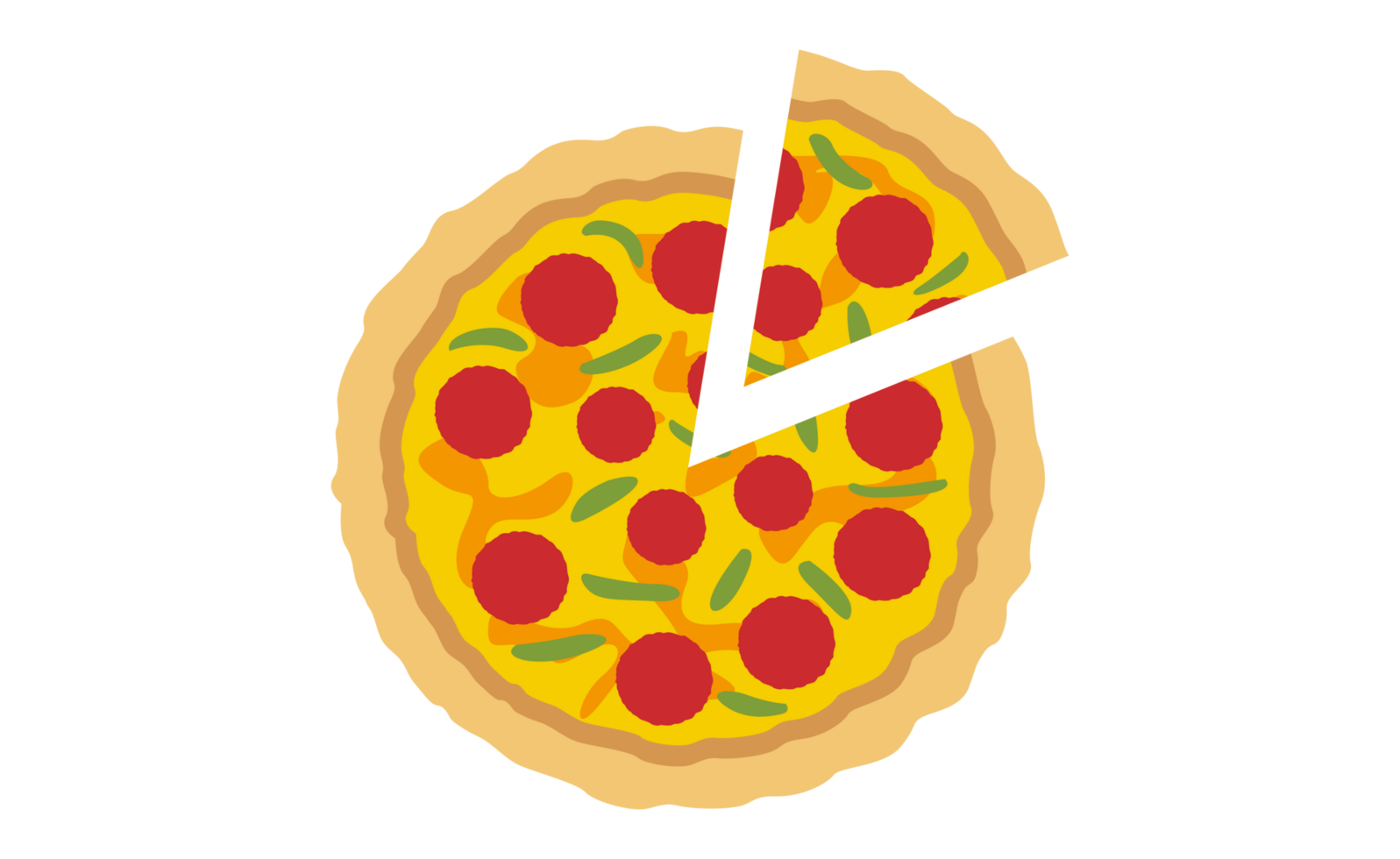 Pizza tranche sur transparent Contexte png