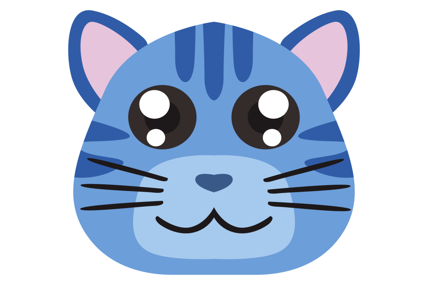 Cute Animal Head - Cat With Transparent Background png