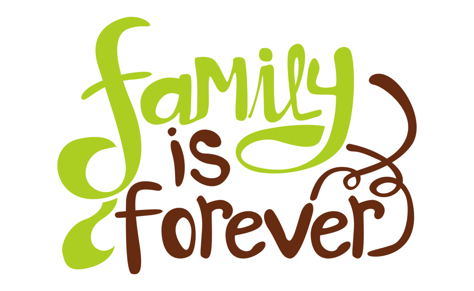 Family Quotes - Family Is Forever - On Transparent Background png