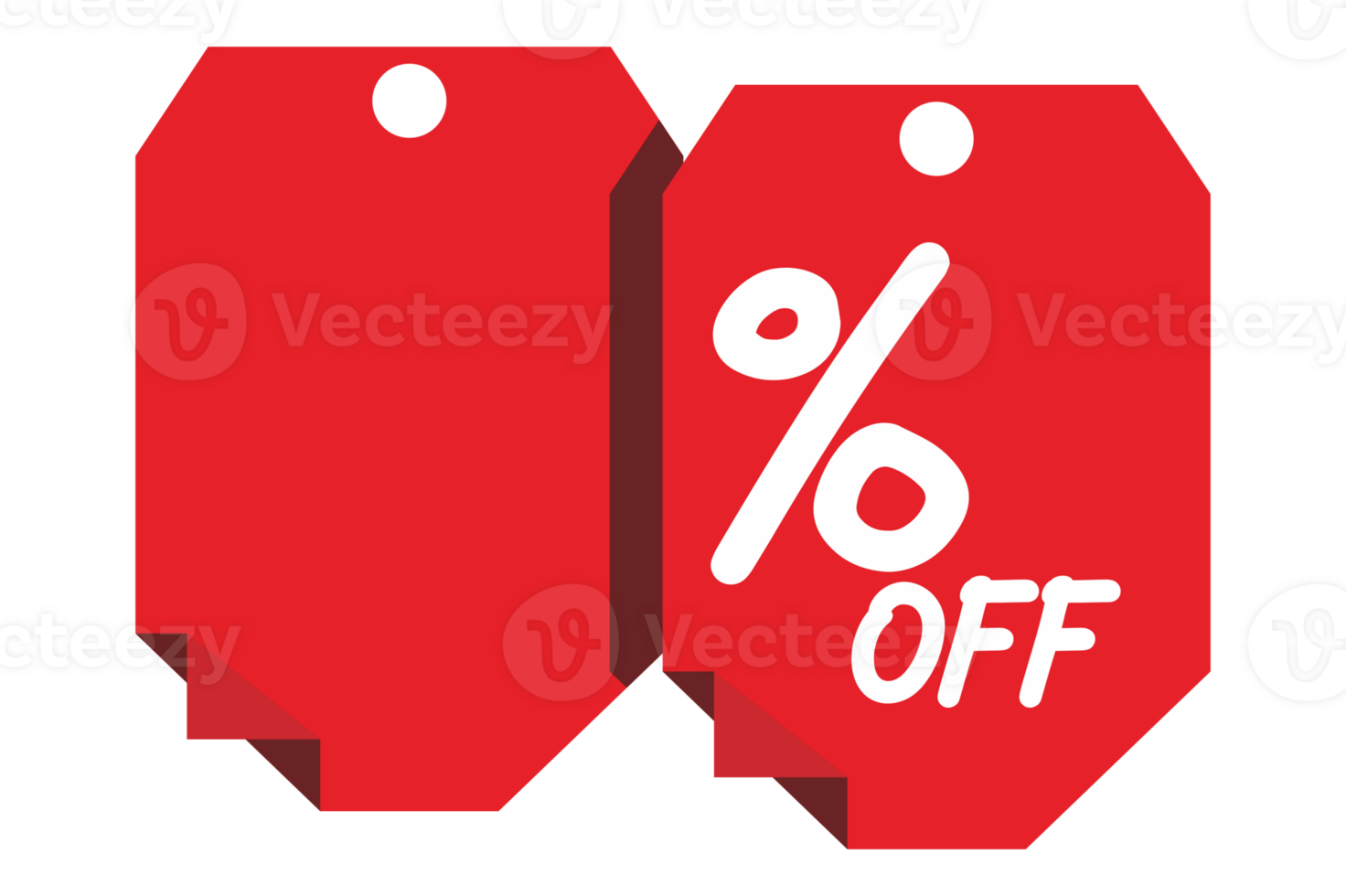 Red Discount Label Tag With Transparent Background png