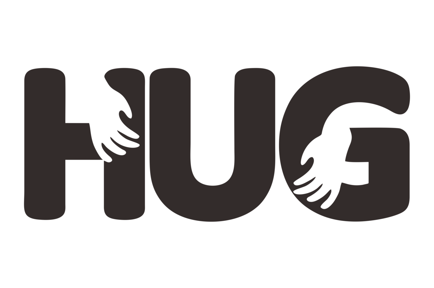 Hug - Word On Transparent Background png