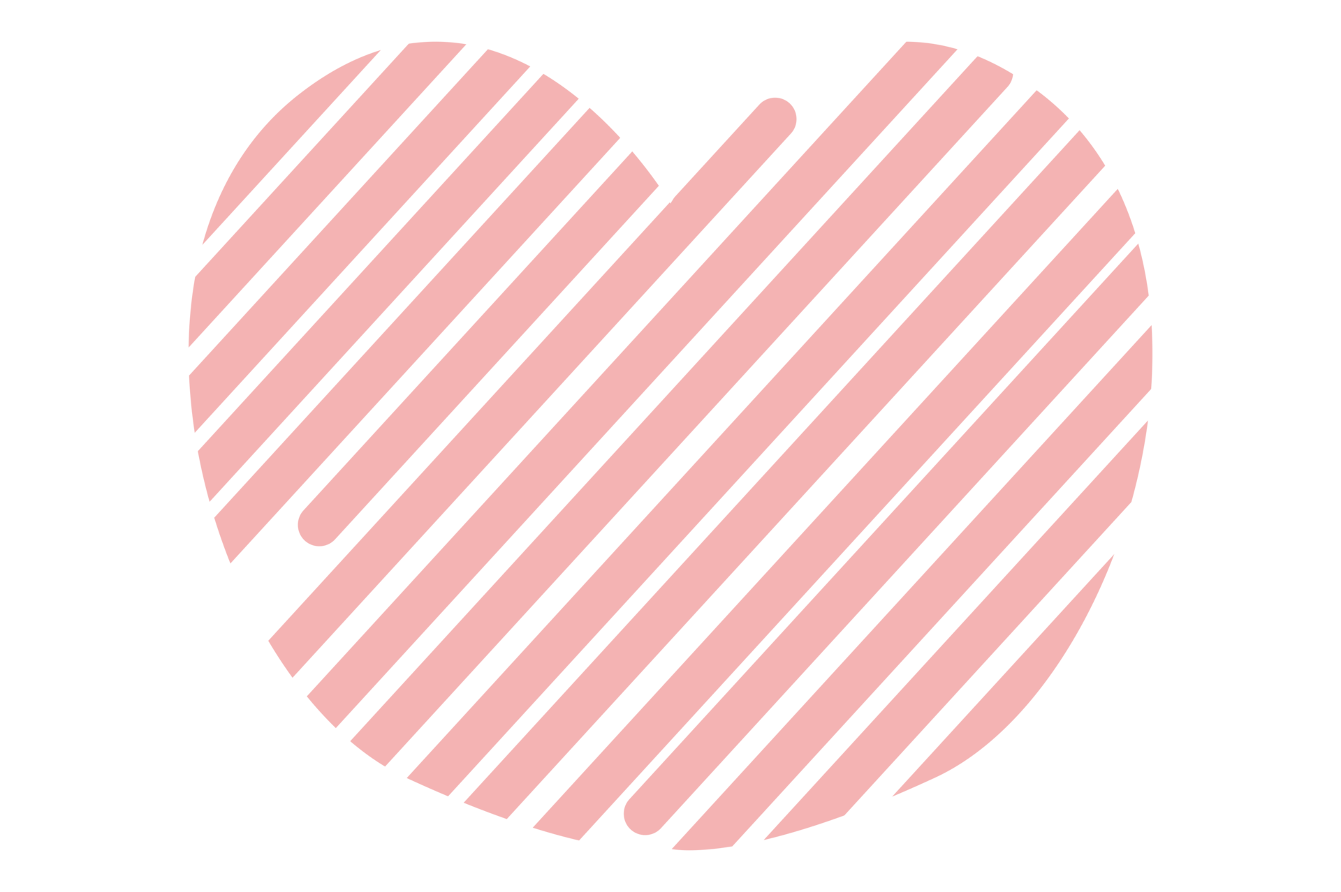 Valentine Pink Stripe Love With Transparent Background 24034218 PNG