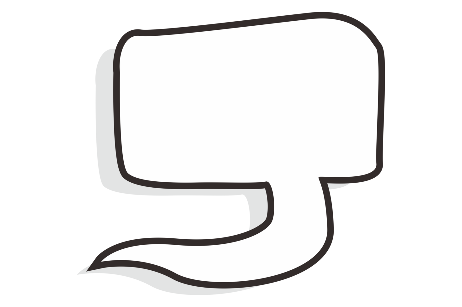 White chat balloon With Transparent Background png
