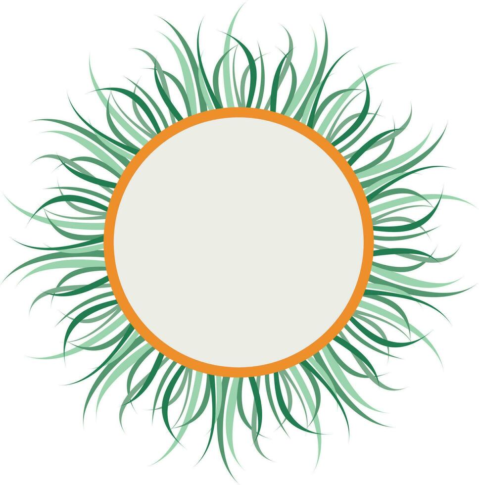Grass Illustration Design Art Vector Circle