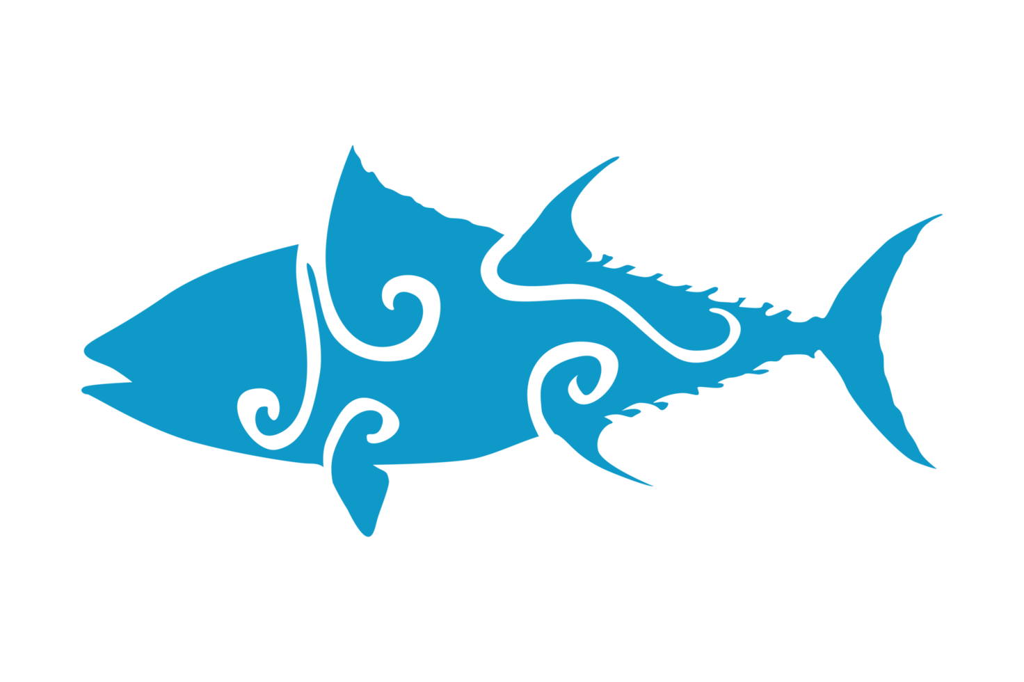 atún silueta pescado logo icono con transparente antecedentes png