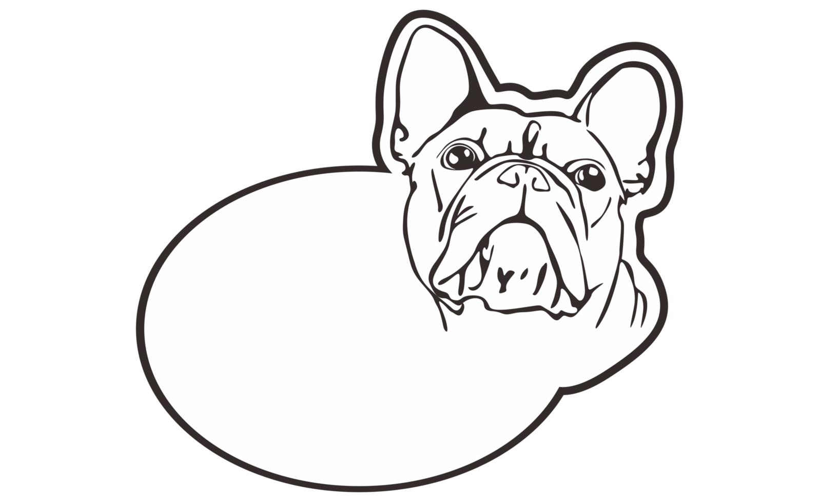 verrassing Sinis Pennenvriend kamer deur naambord met schattig bulldog lijn kunst thema met transparant  achtergrond 24034338 PNG