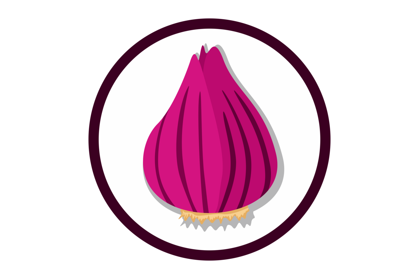 Red Onion Logo Icon On Transparent Background png