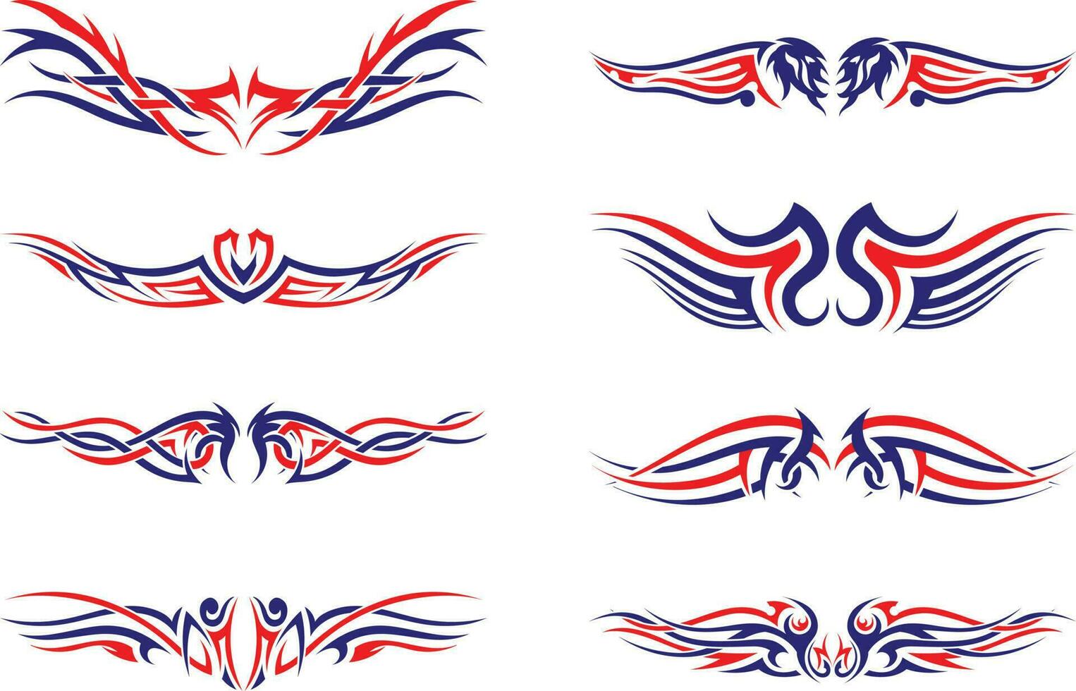 set of vector design elements for british flag and independence day