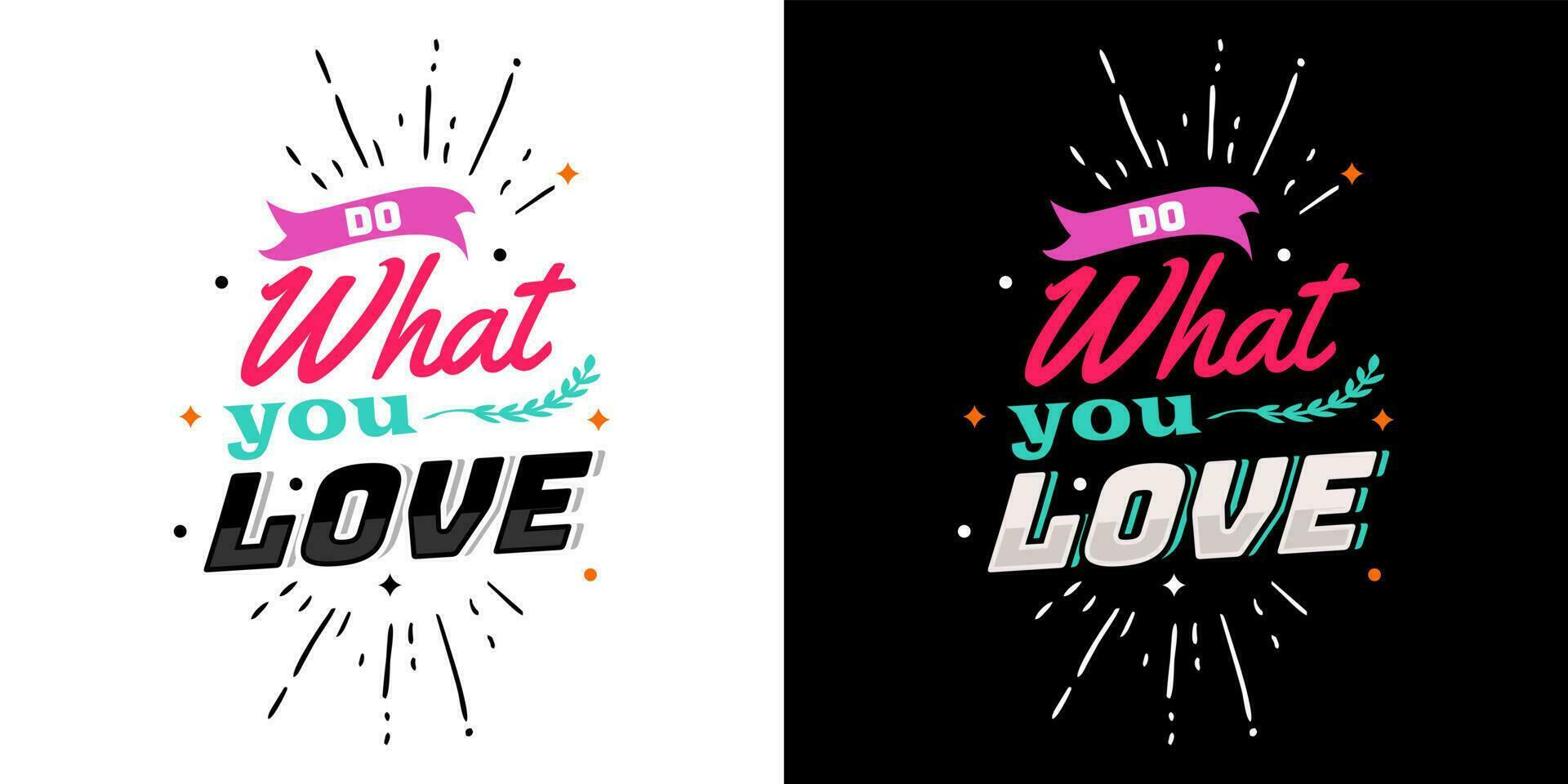 Motivational hand lettering typography quote vector