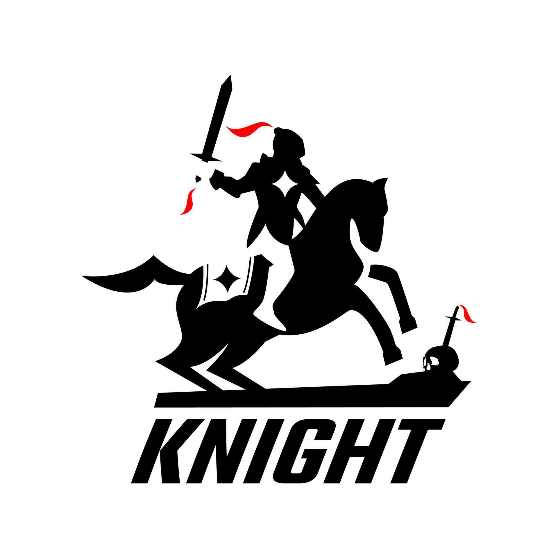 Knight on horse logo design 24034512 Vector Art at Vecteezy