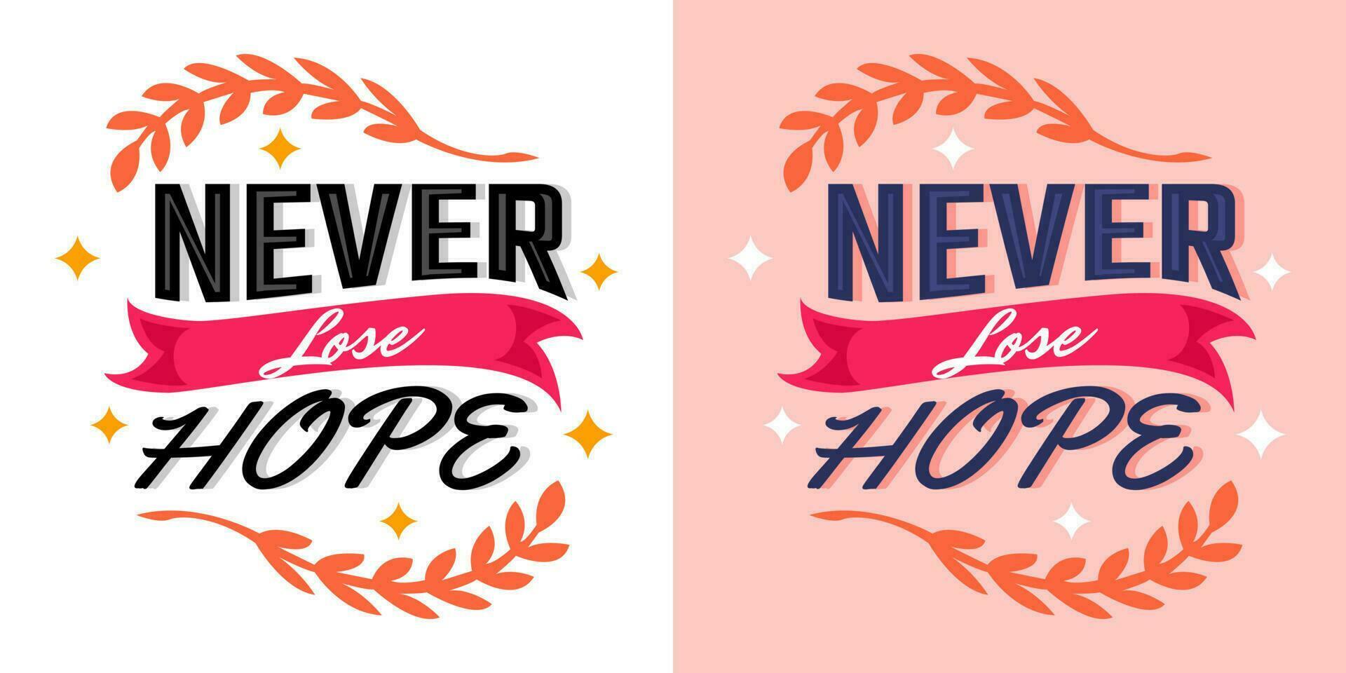 Motivational hand lettering typography quote vector