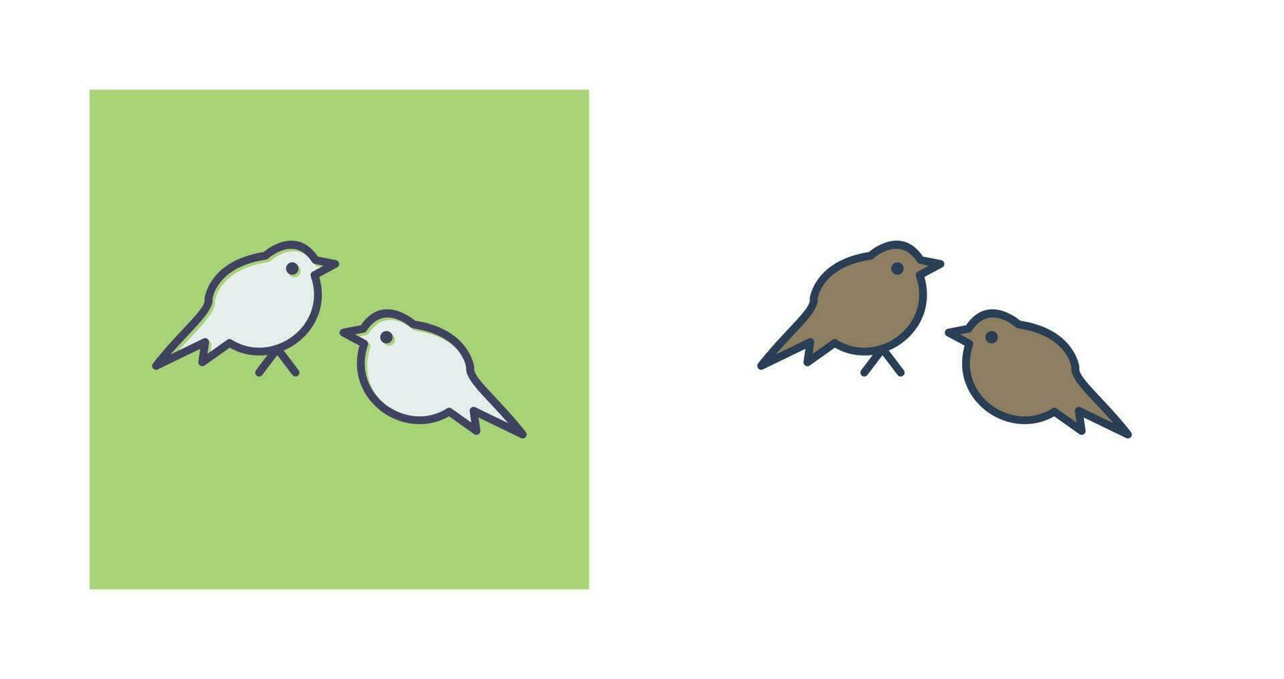 icono de vector de pájaros pequeños