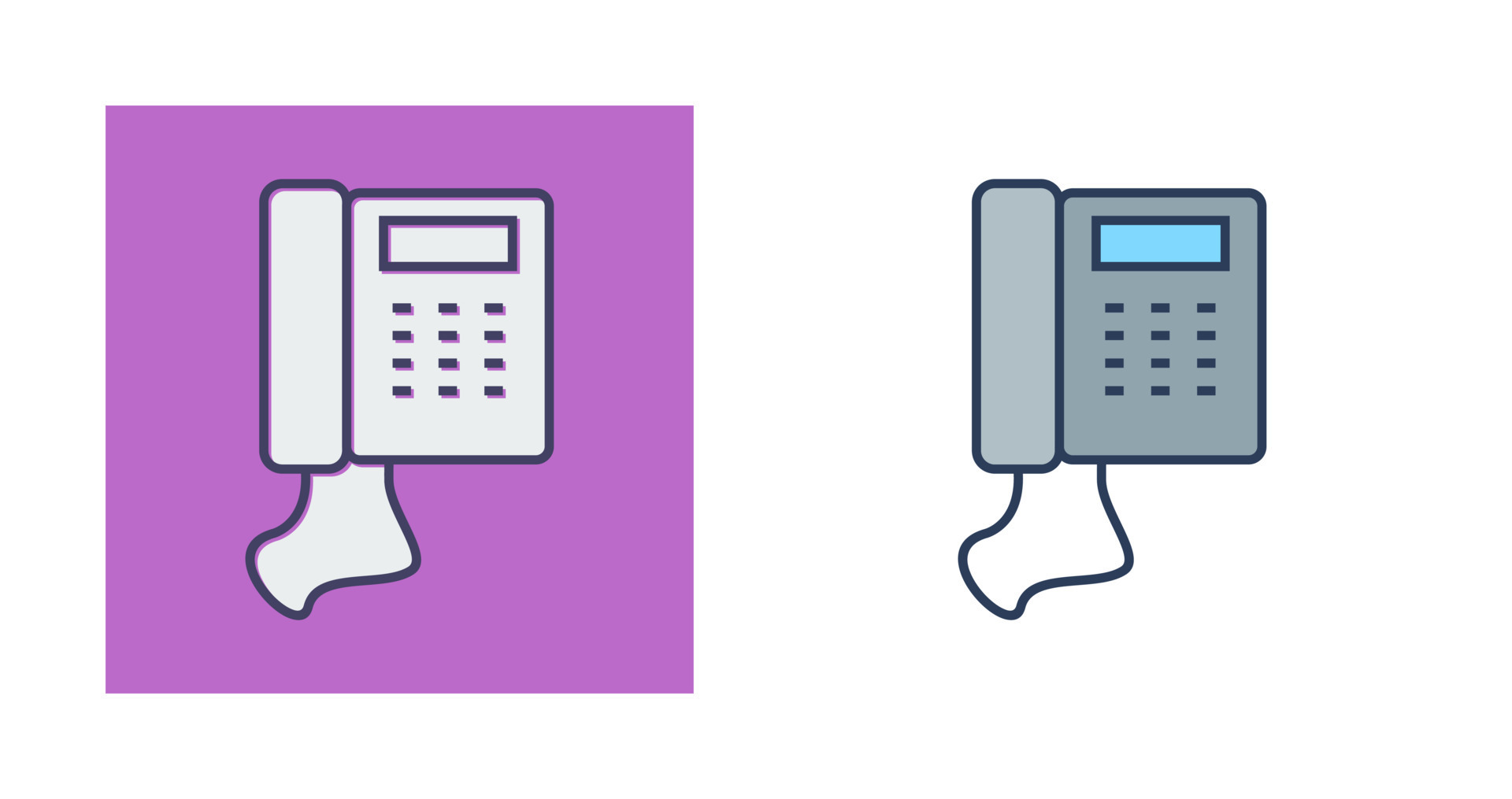 Telephone Set Vector Icon 24034783 Vector Art at Vecteezy
