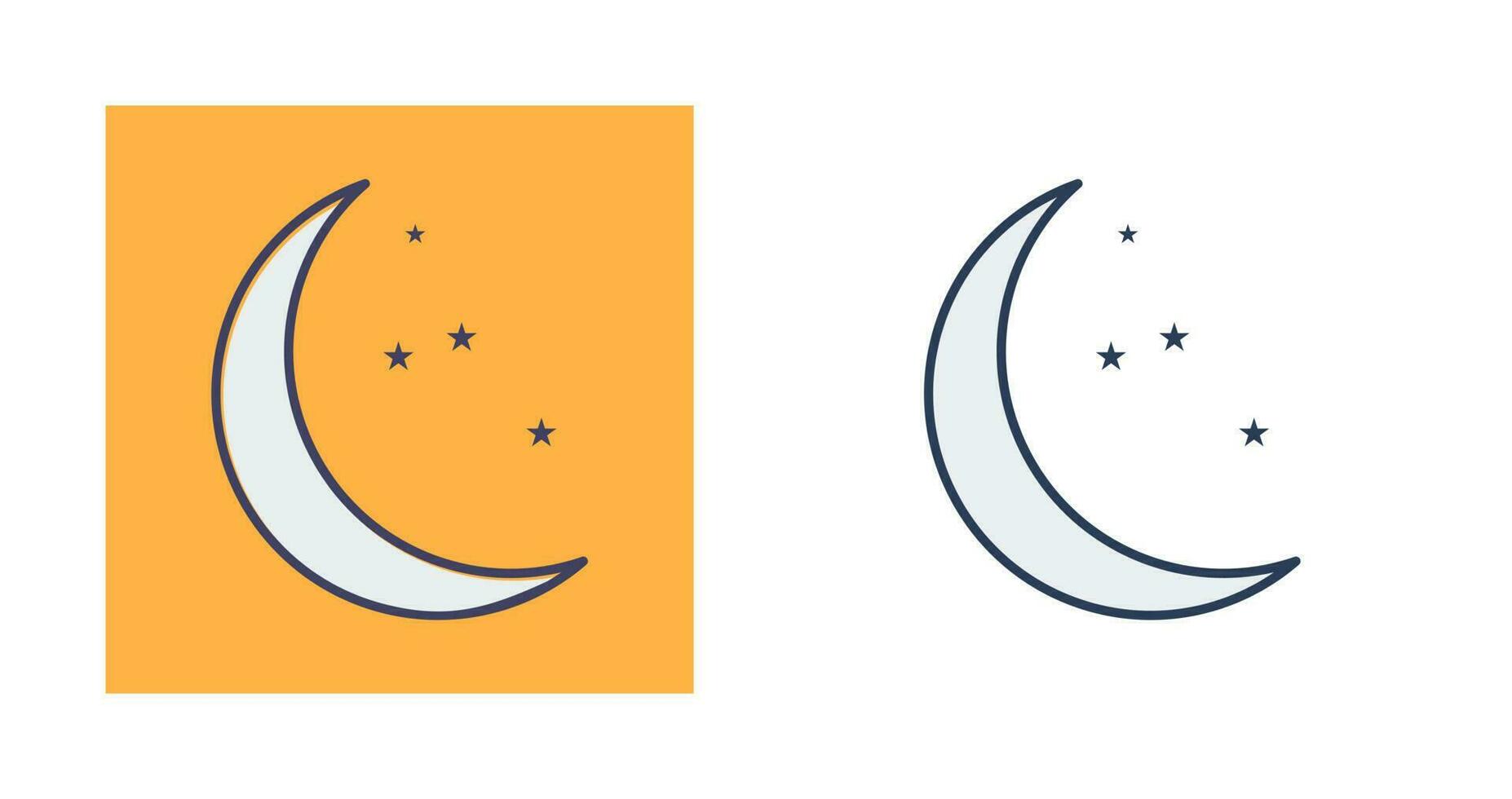 Moon and Stars Vector Icon