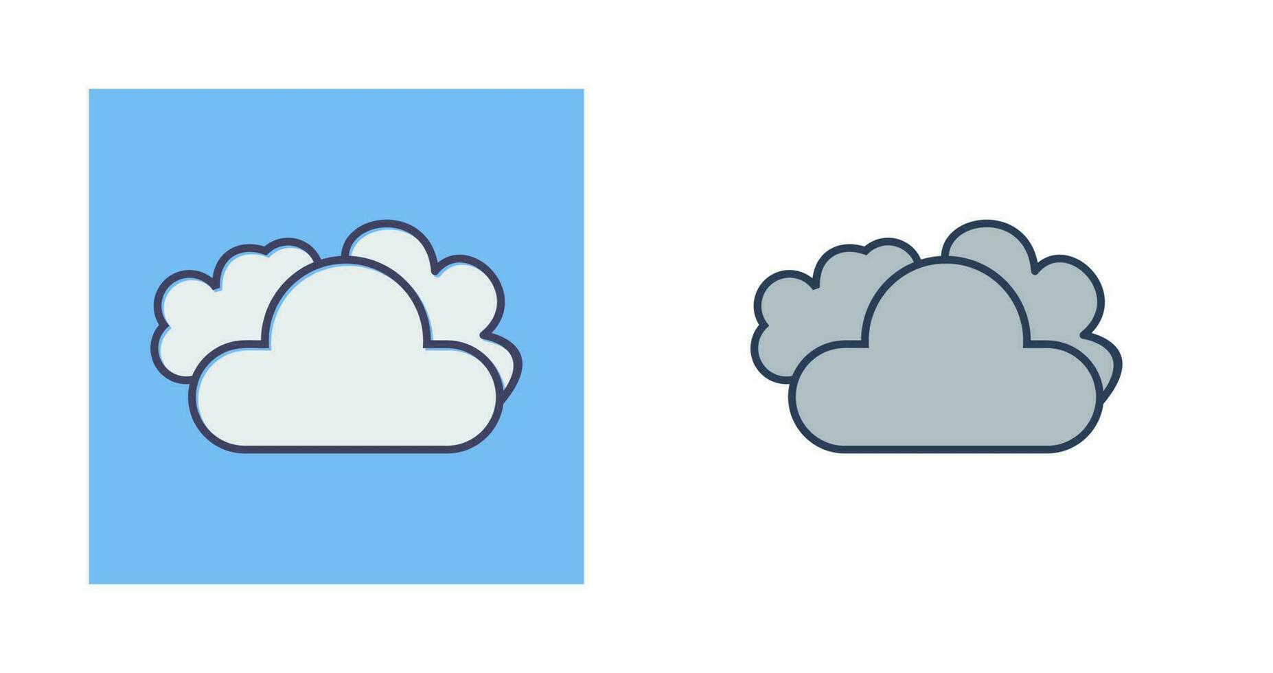 icono de vector de clima nublado