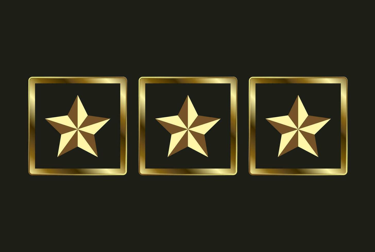 Three luxury Check, tick, Mark of Vector Sign Illustration in black background