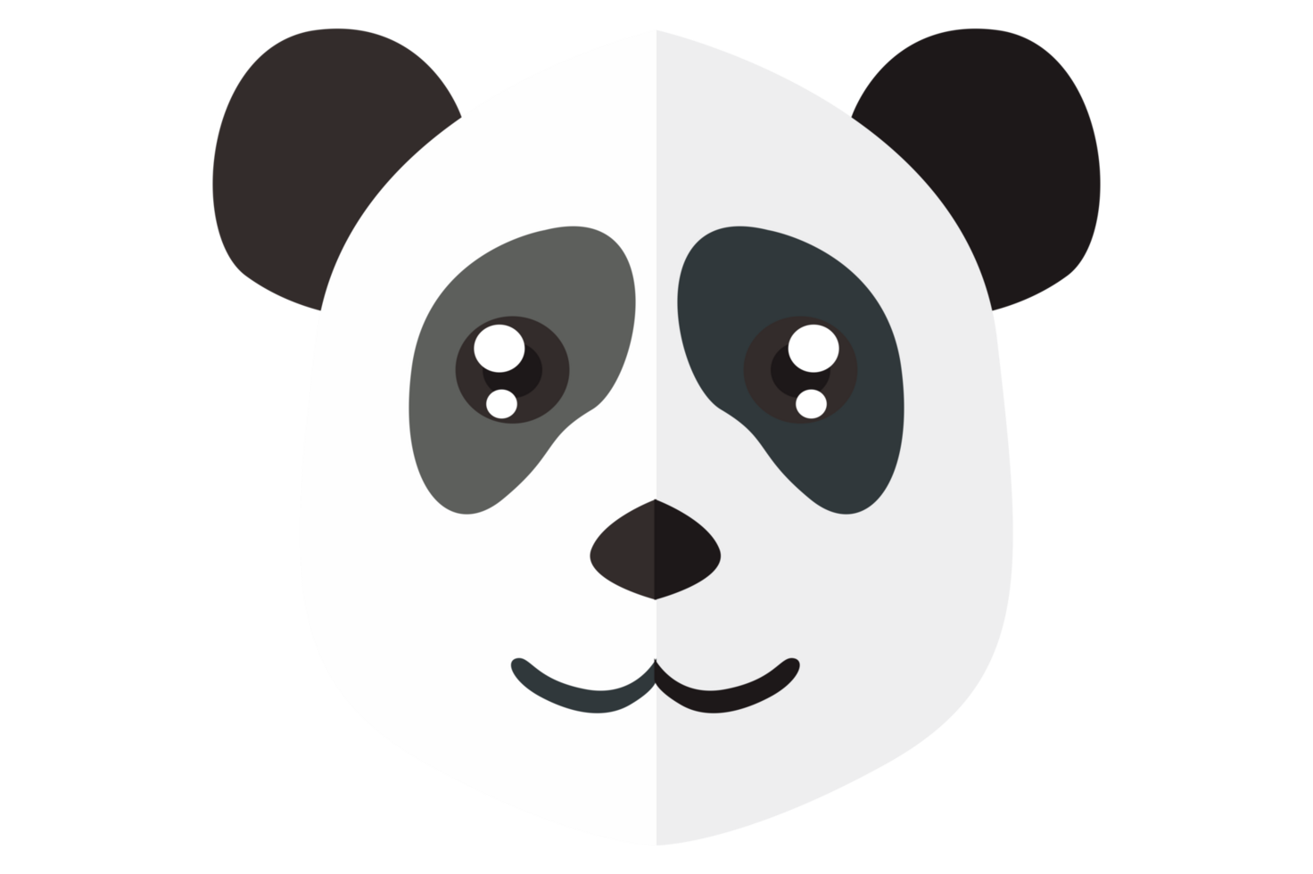 Cute Animal Head - Panda With Transparent Background png