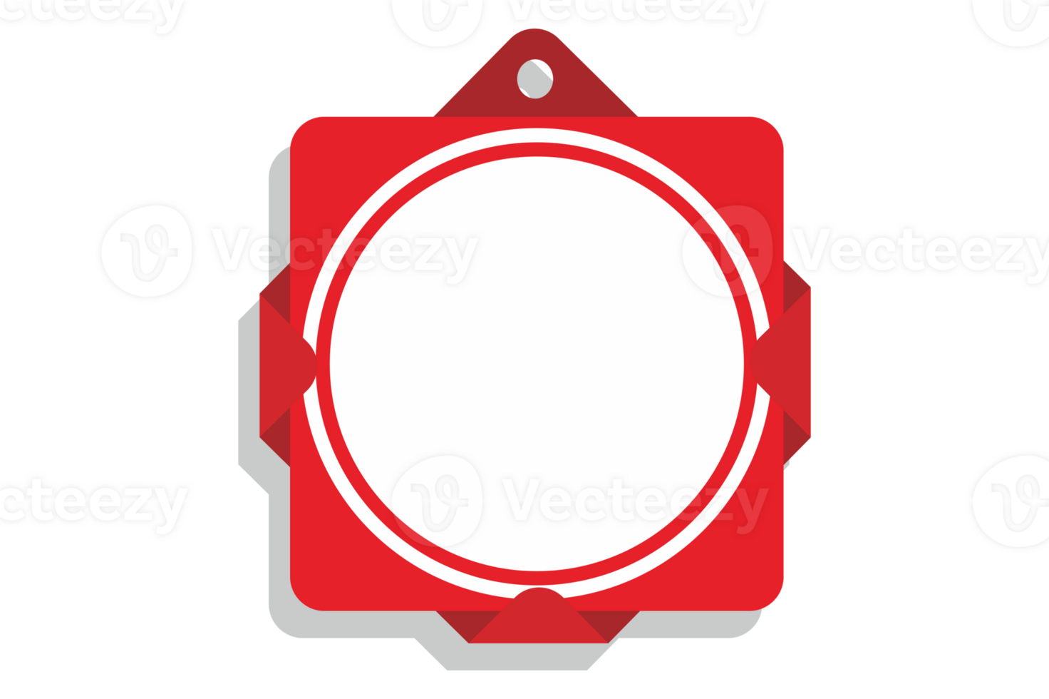 Blank Red Label Tag Sale With Transparent Background png