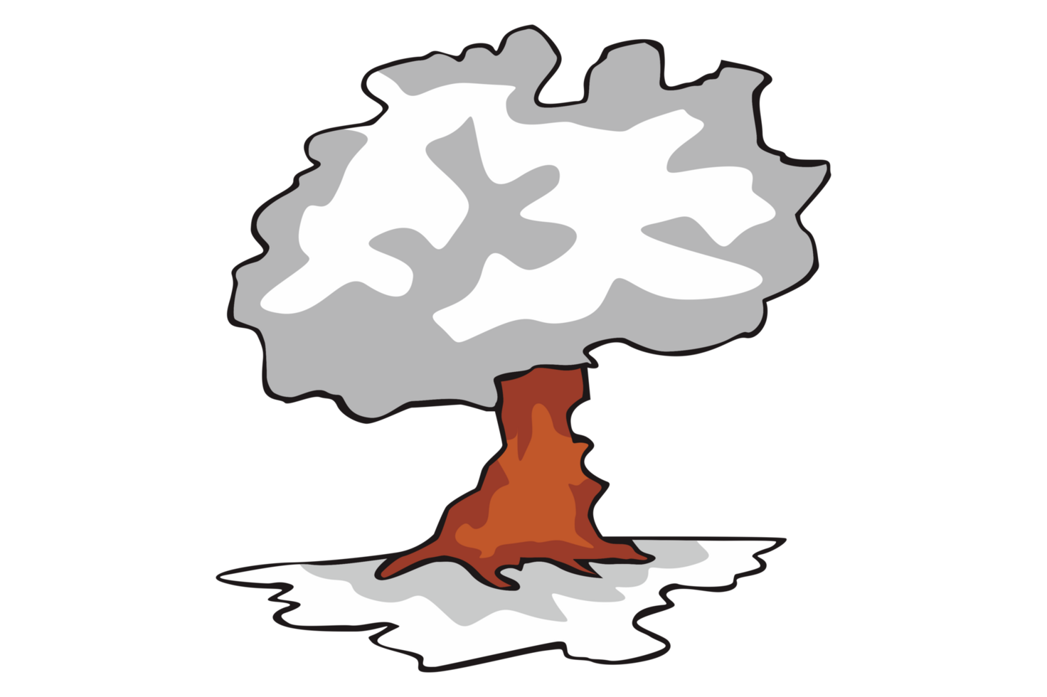 Trees In Winter on a Transparent background png