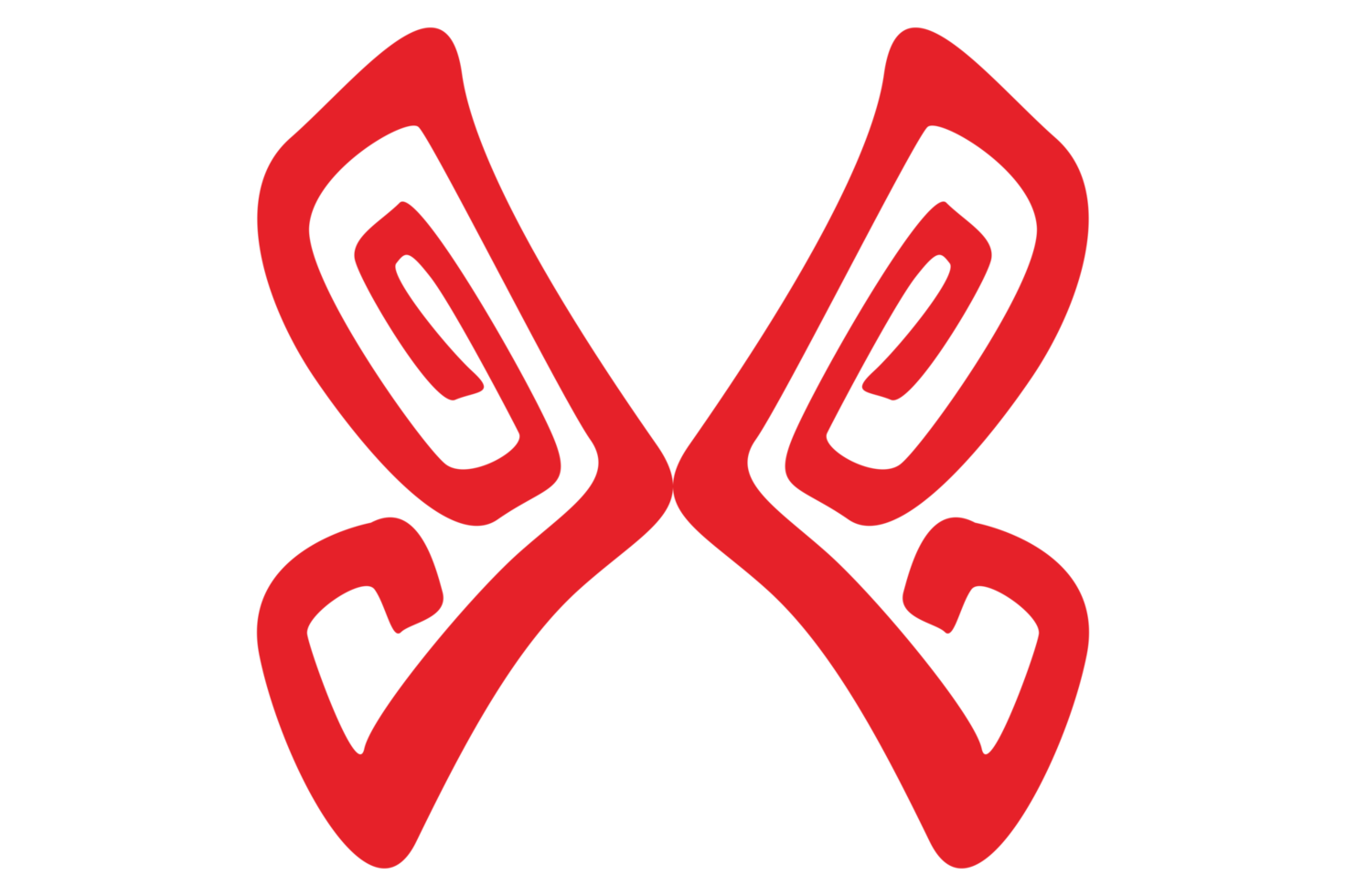 Simple Red Butterfly Ornament With Transparent Background png