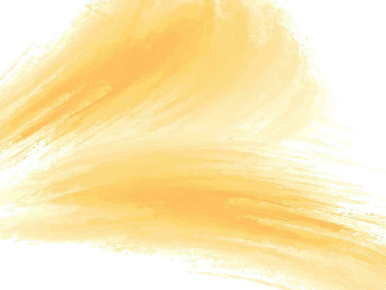 Yellow watercolor brush stroke design background vector