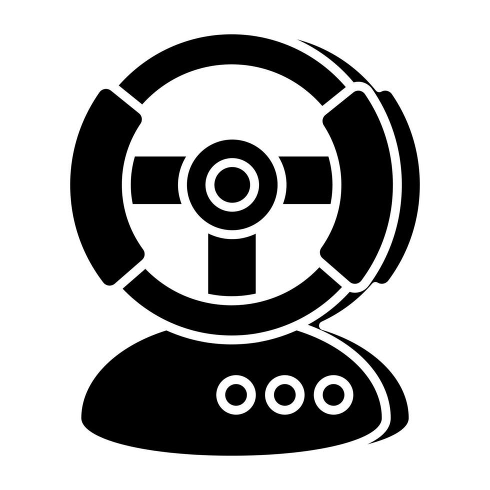 A game controller wheel, icon of steering vector