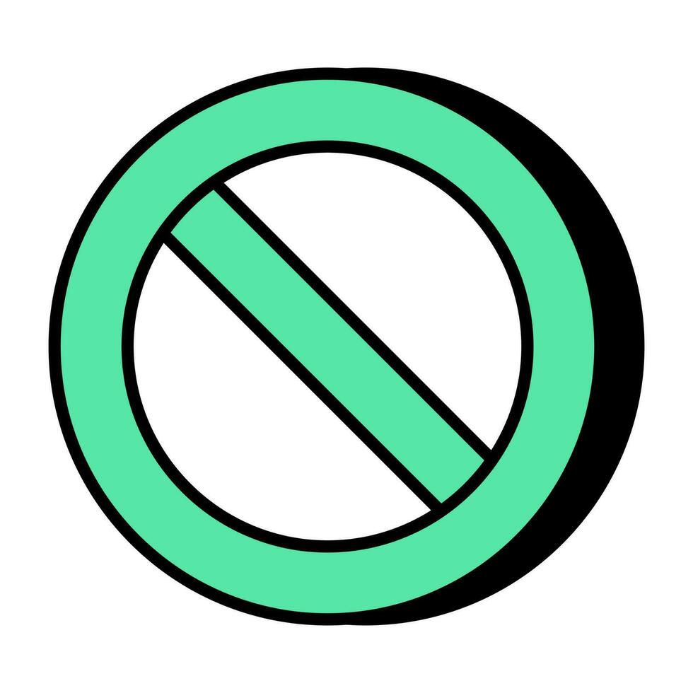 editable diseño icono de prohibido vector