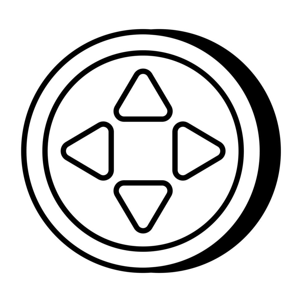 Editable design icon of control buttons vector