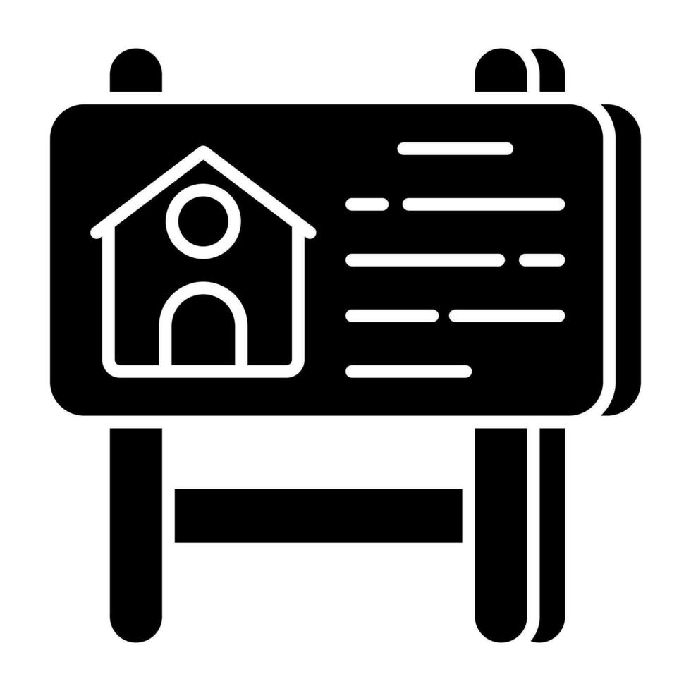 Trendy vector design of property board