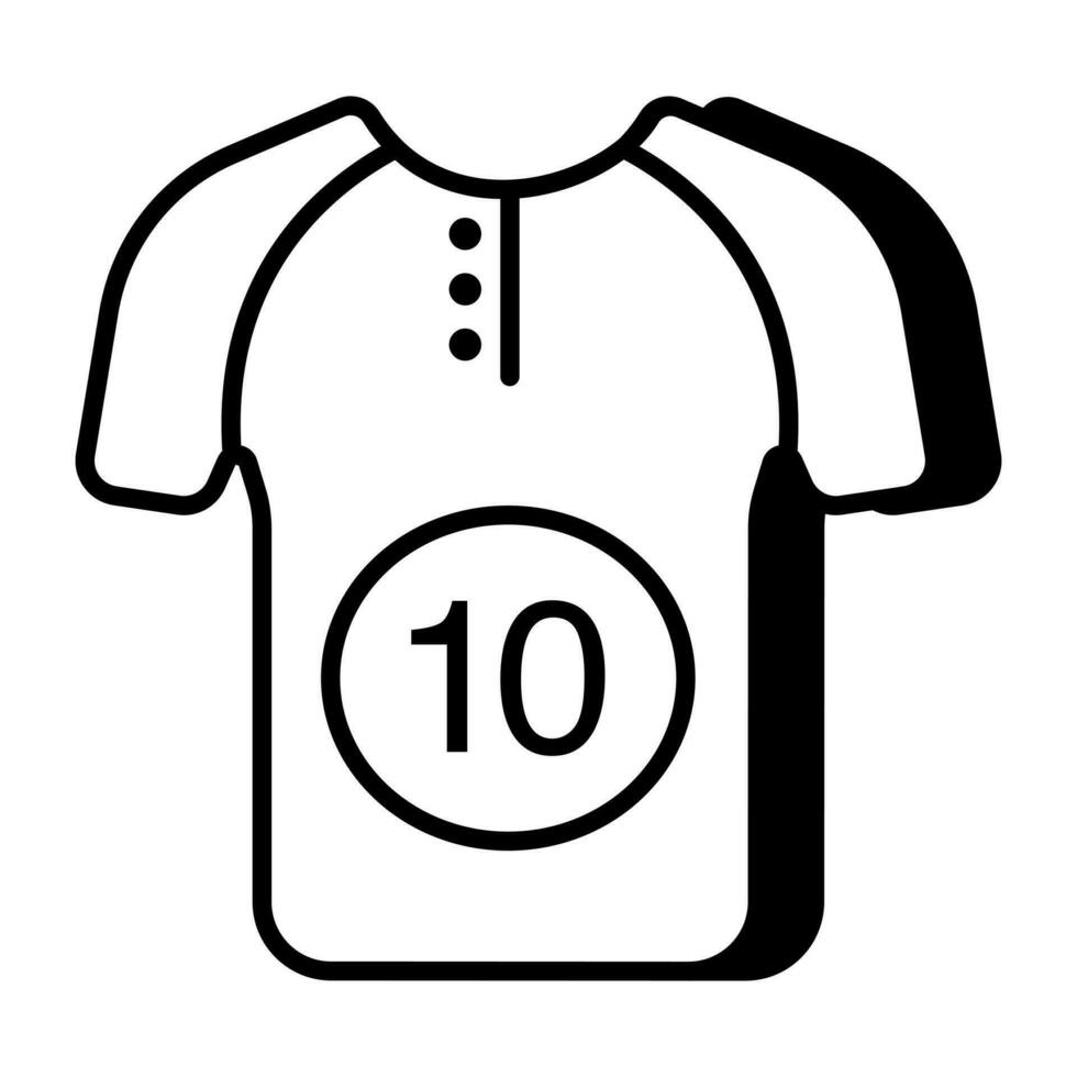 Menswear shirt, linear design icon of sports shirt 24035416 Vector Art
