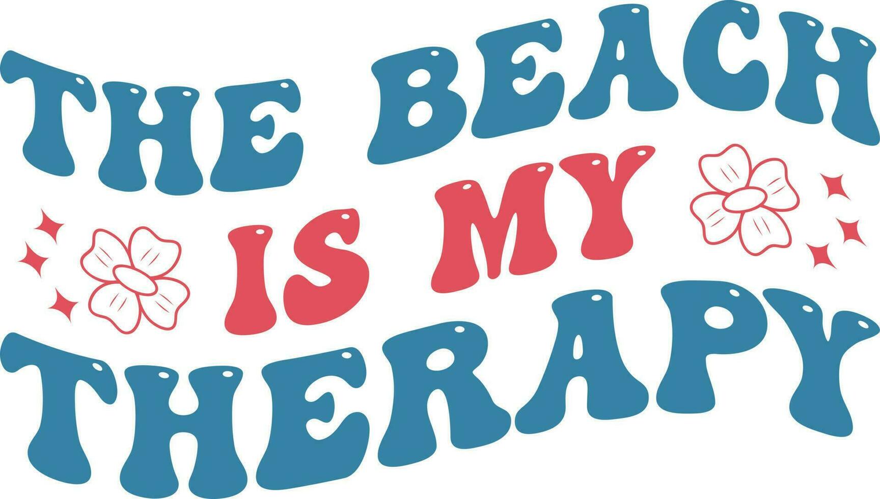 The beach is my therapy 4th of July typography t-shirt design vector