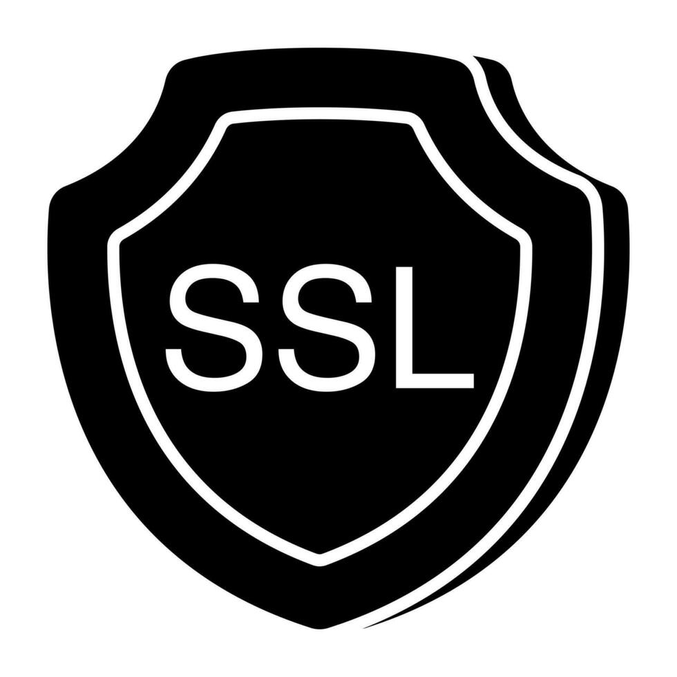un editable diseño icono de ssl seguridad vector