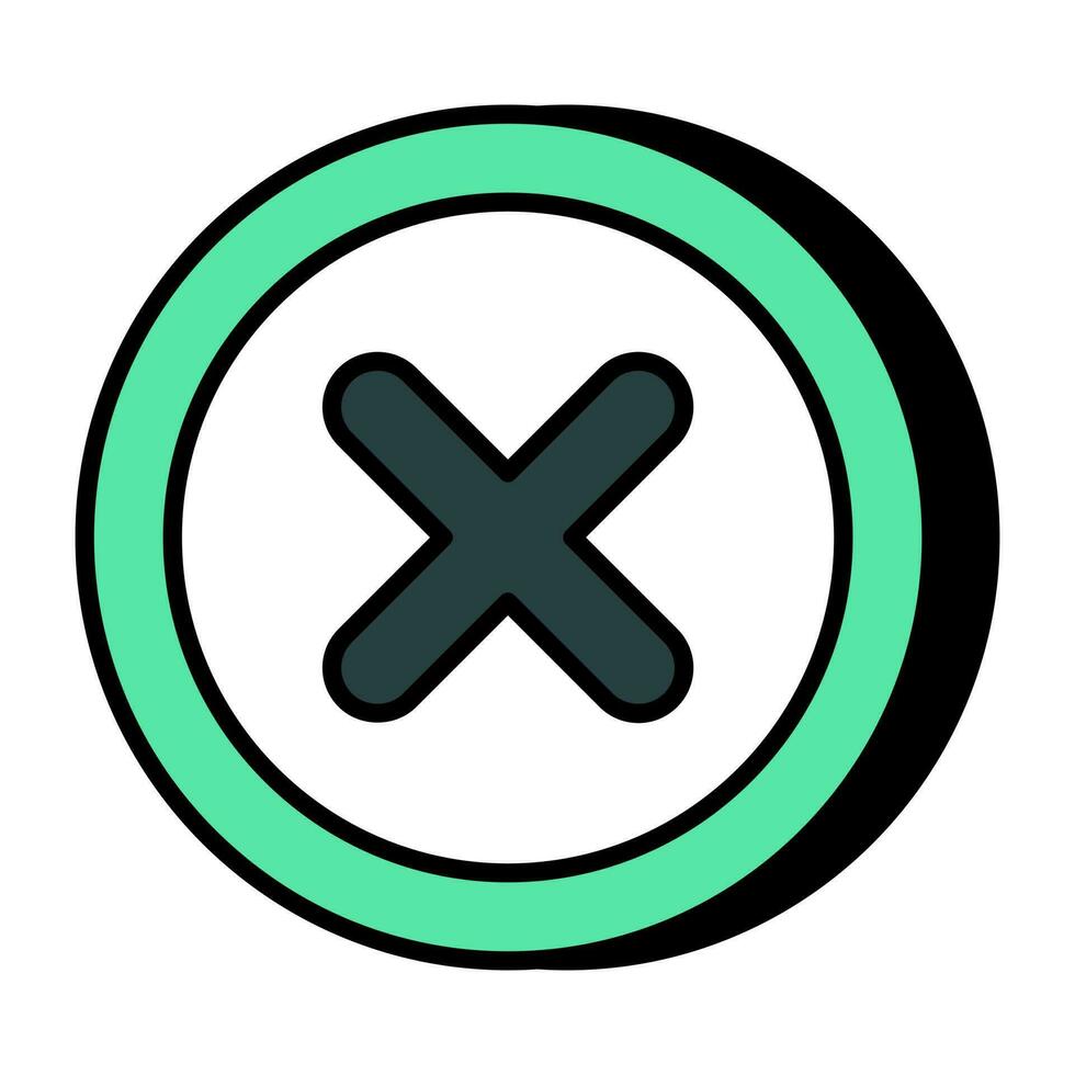 A modern design icon of delete vector
