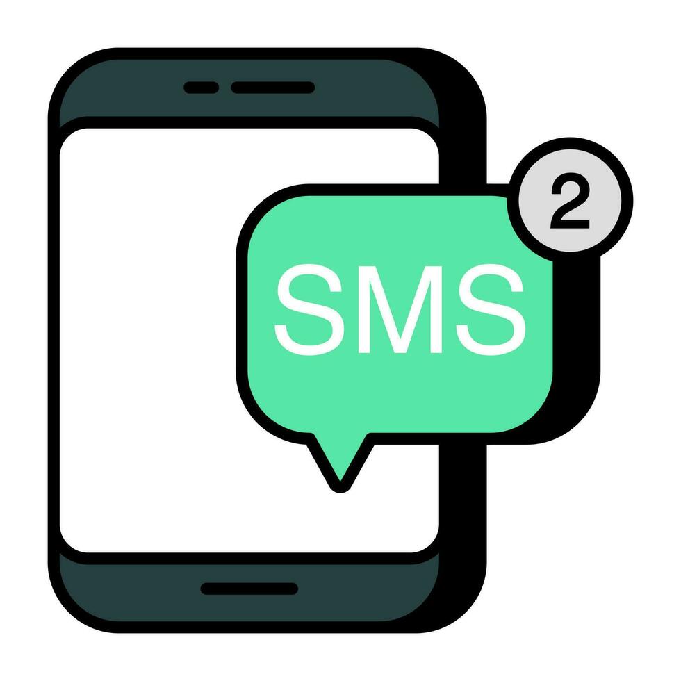 An icon design of mobile sms vector